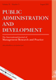 Public Administration and Development Cover image
